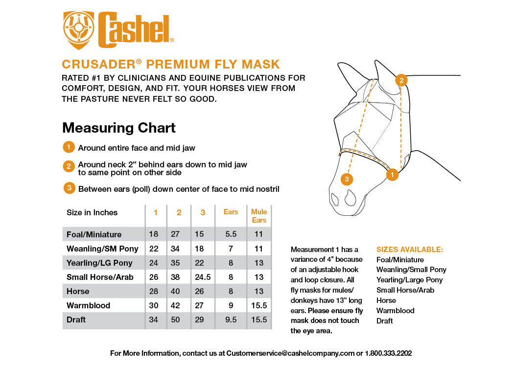 Cashel Crusader Fly Mask with Long Nose