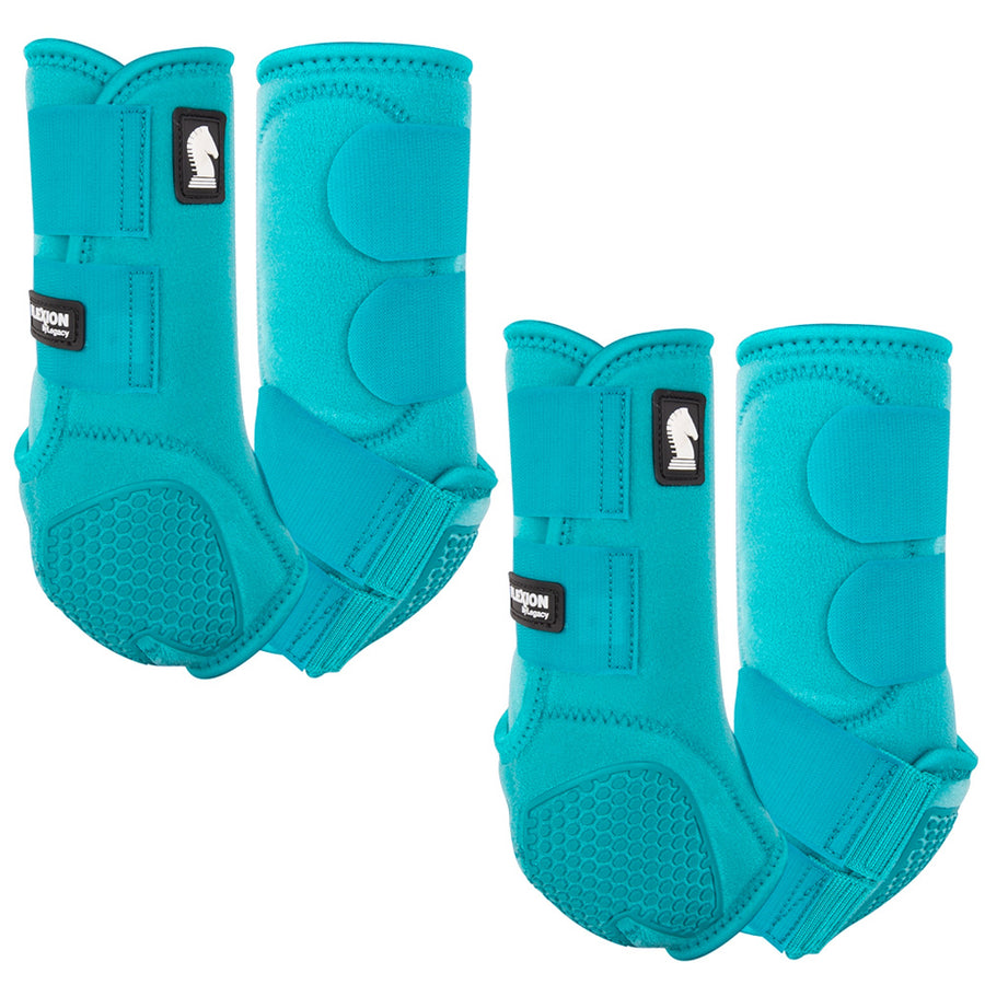 Classic Equine Flexion Boots - Aqua - Medium Front & Hind Full Set
