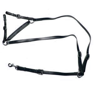 Double Diamond PVC Black Breastplate - Brass
