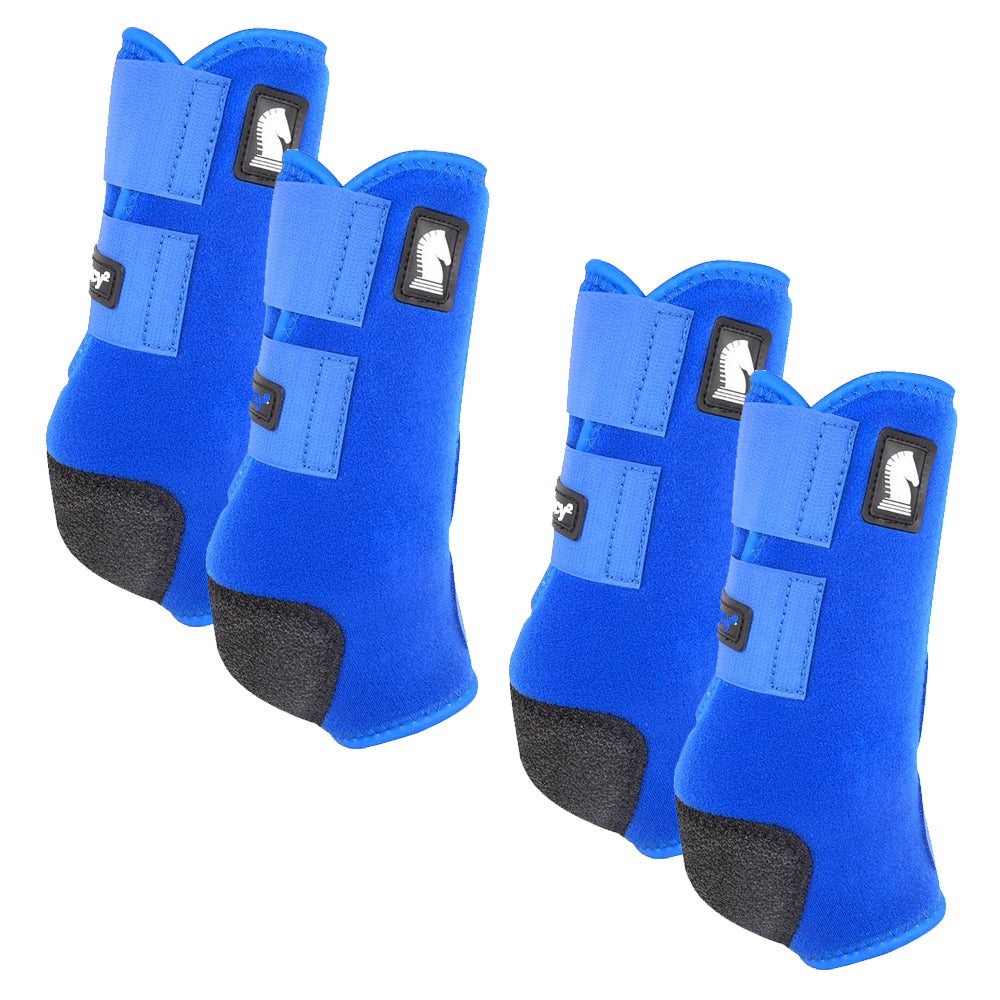 Classic Equine Legacy2 Boots - Blue - Medium Front & Hind Full Set
